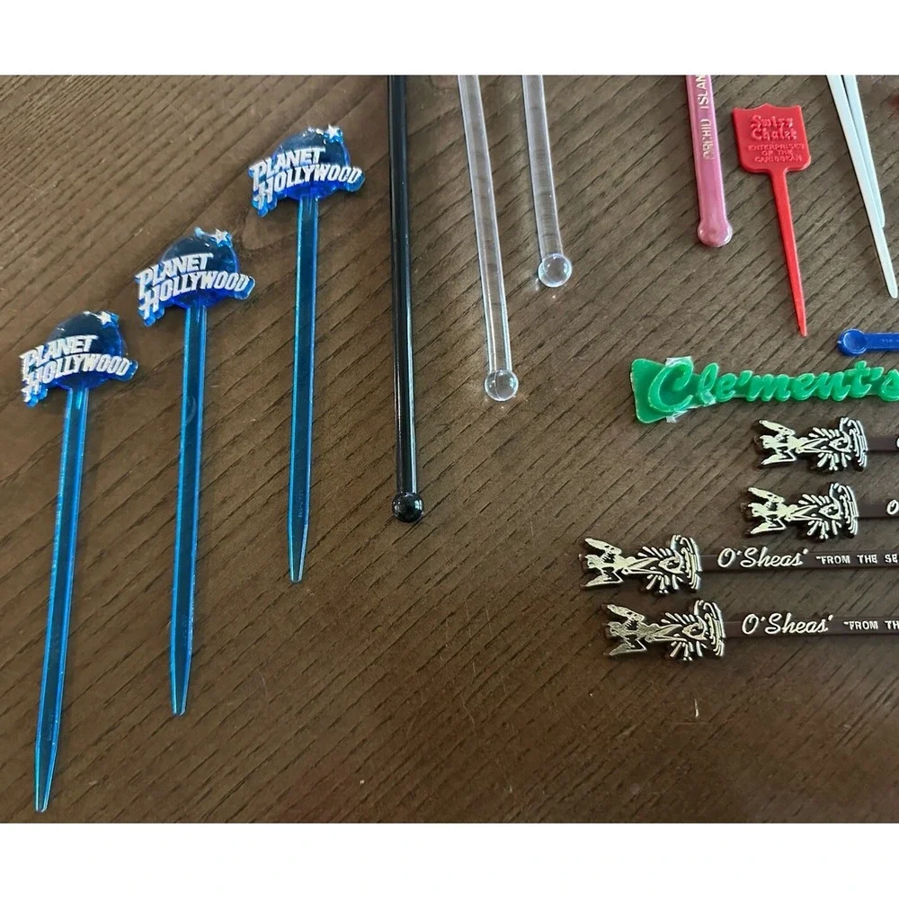 Vintage Mixed Lot 33 Stir Sticks Golf Restaurants Hotels‎ Advertising